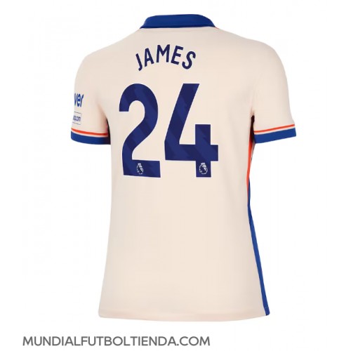 Camiseta Chelsea Reece James #24 Segunda Equipación Replica 2024-25 para mujer mangas cortas